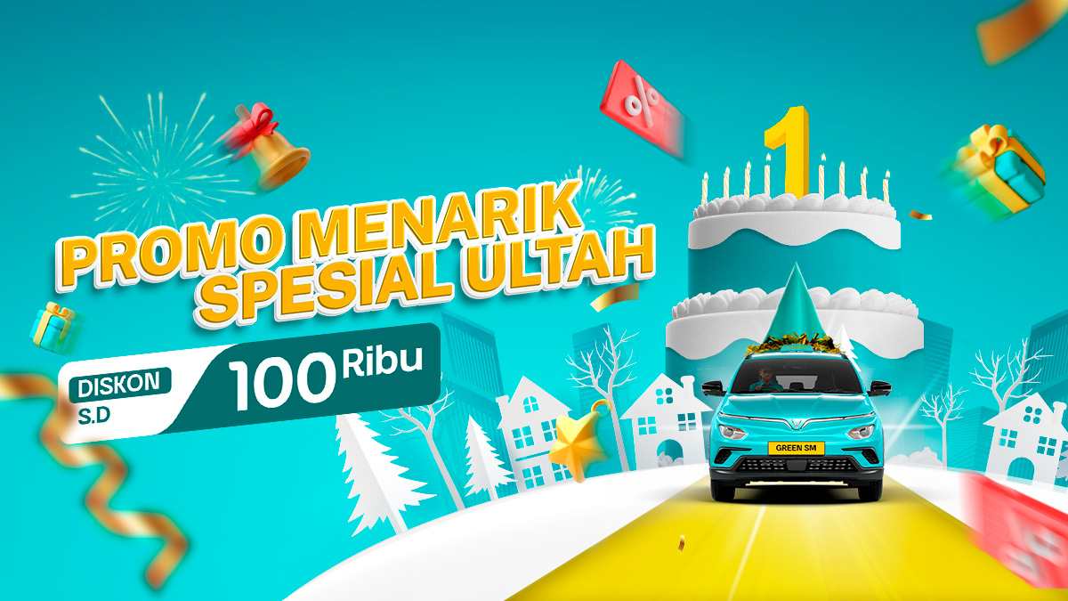 Promo Spesial 1 Tahun Green SM Indonesia, Diskon 50% s.d 100 Ribu