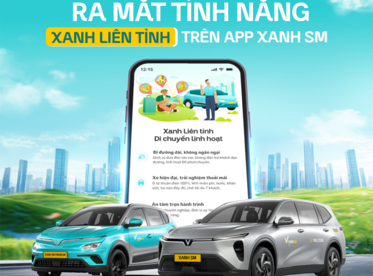 Ra mắt tính năng Xanh Liên Tỉnh trên ứng dụng Xanh SM