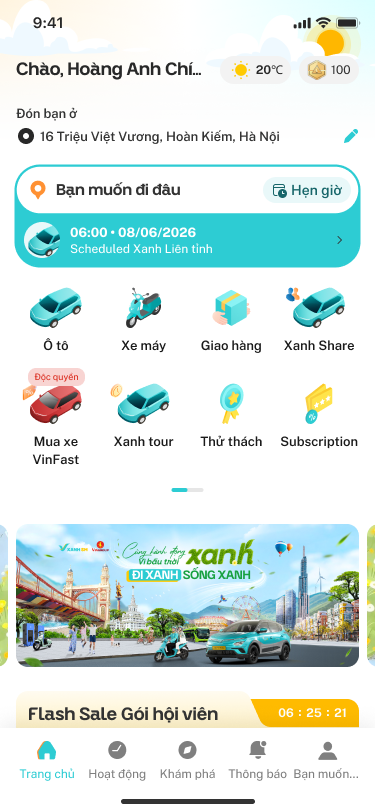 9.1 Upcoming trip - Home