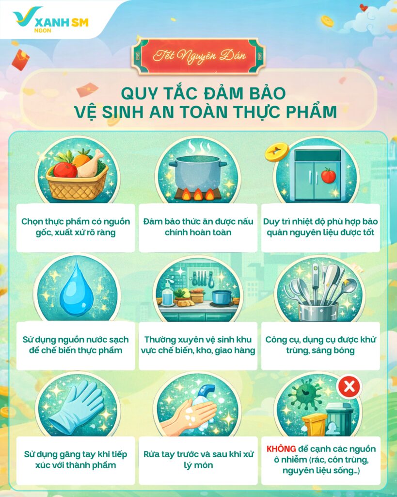 5. Bảo đảm vệ sinh an toàn thực phẩm là ưu tiên hàng đầu