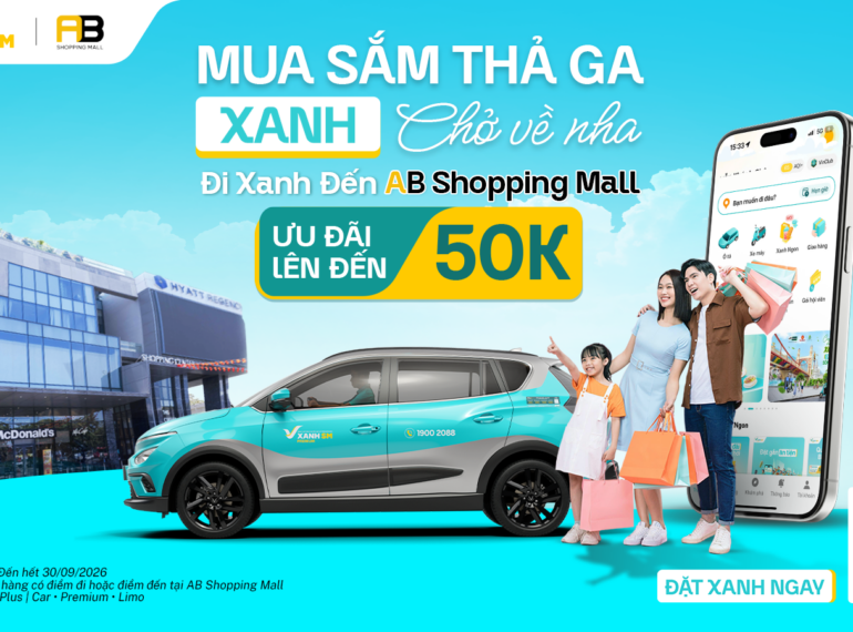 Ưu đãi di chuyển lên đến 50K khi đến A&B Shopping Mall