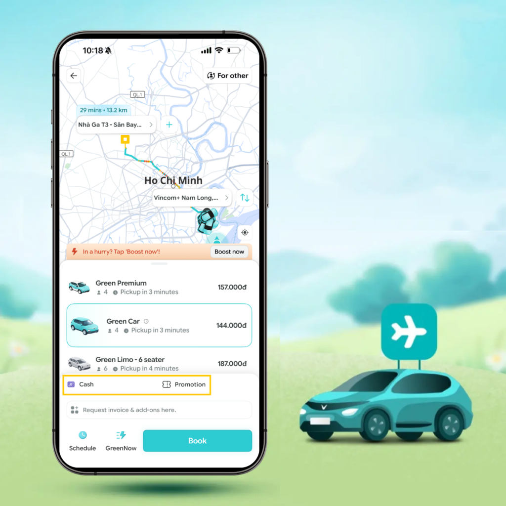 Steps to Book a Ride Through the Green SM App