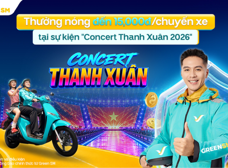 [Hà Nội] Thưởng Nóng Đến 15.000đ/chuyến Xe Tại Concert Thanh Xuân 2026