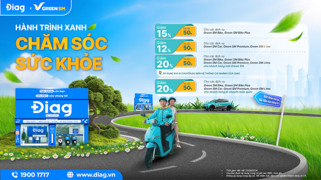 Đồng hành chăm sóc sức khoẻ chủ động: Green SM x Trung tâm y khoa DIAG