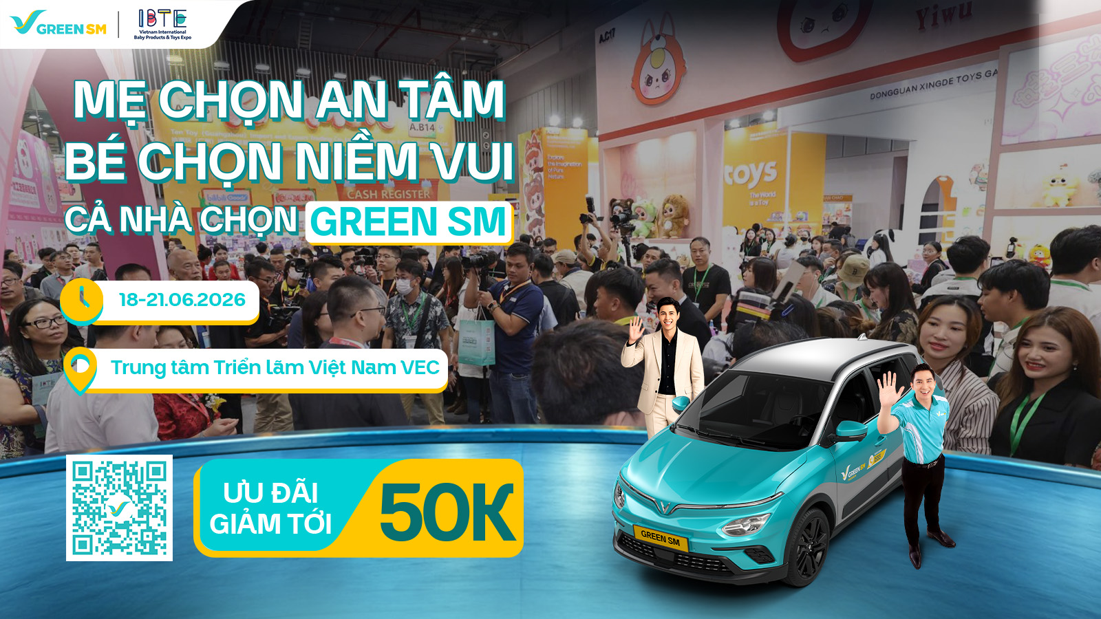 Green SM đồng hành cùng IBTE Vietnam 2026 – Ưu đãi di chuyển lên đến 20% cho khách tham dự triển lãm