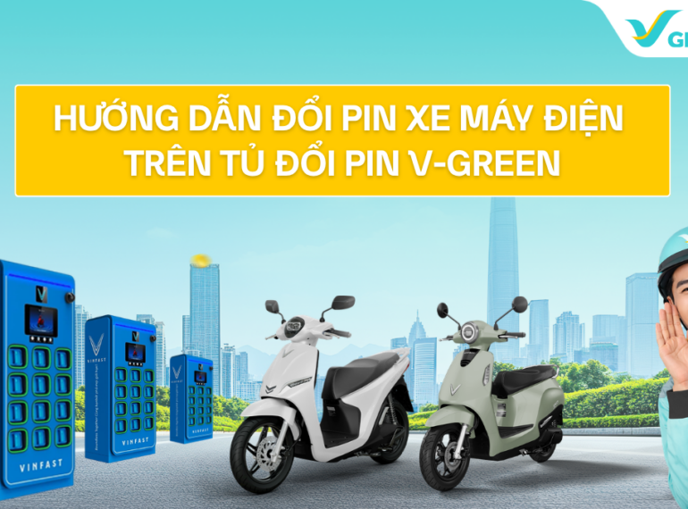 Green SM kết hợp cùng V-Green triển khai hướng dẫn đổi pin xe máy điện trên tủ đổi pin V-Green