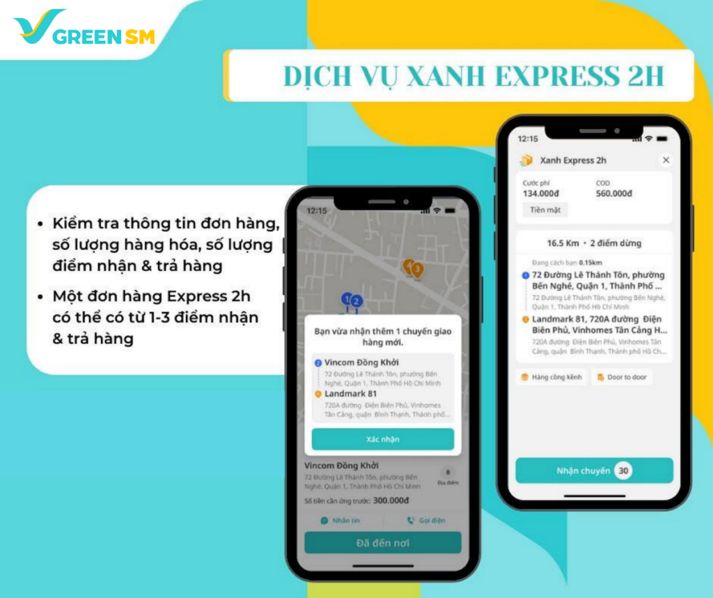 [Green SM Express] Hướng dẫn vận doanh và cập nhật khung giờ hoạt động dịch vụ Green Express 2H