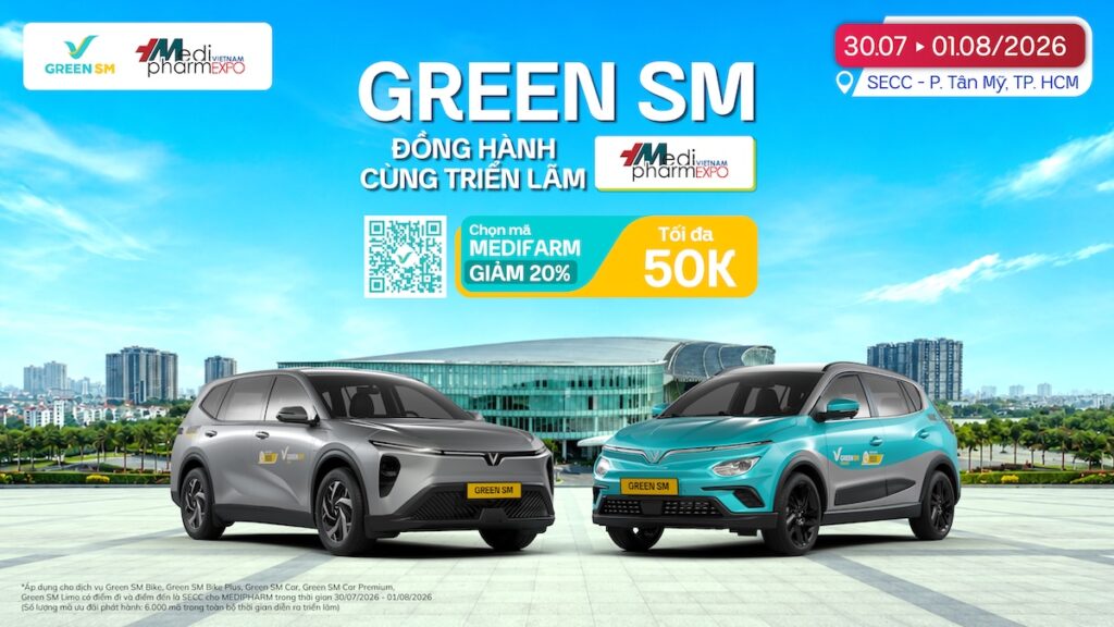 Green SM hợp tác cùng Medipharm Expo 2026 - Ưu đãi di chuyển lên đến 25%