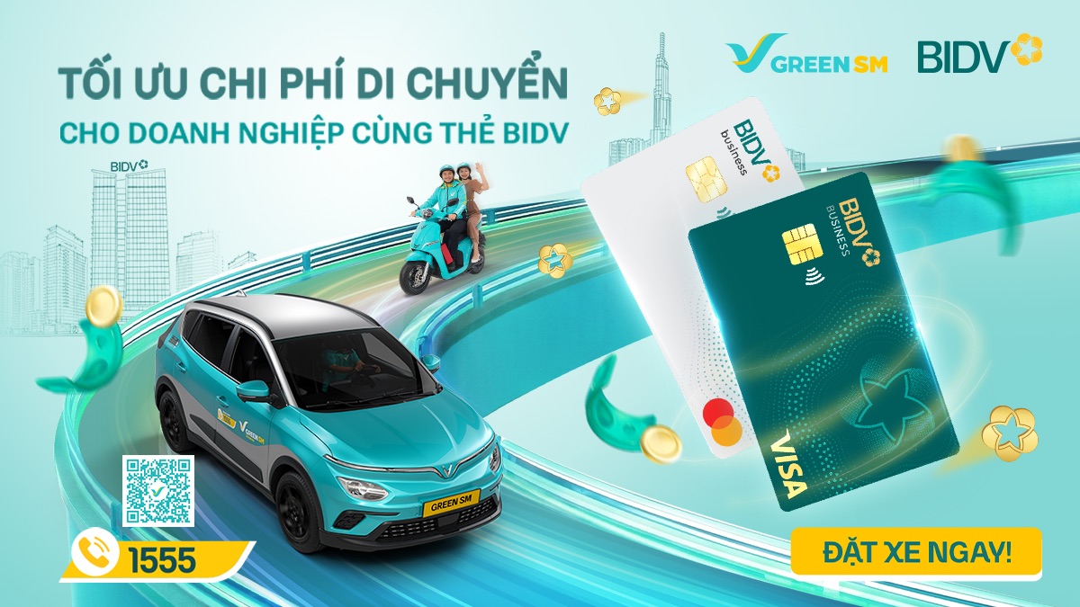 Green SM hợp tác cùng BIDV - Doanh nghiệp tối ưu chi phí di chuyển với Green Business