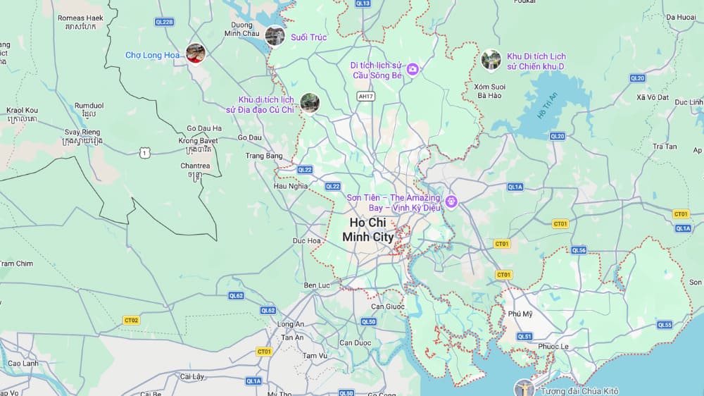 Map of Ho Chi Minh city 