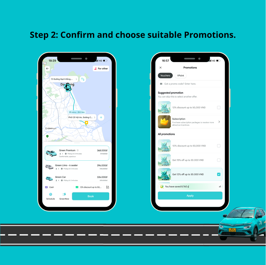 Step 2. Review the fare estimate and confirm your booking. Track your driver's arrival in real time and enjoy your ride.