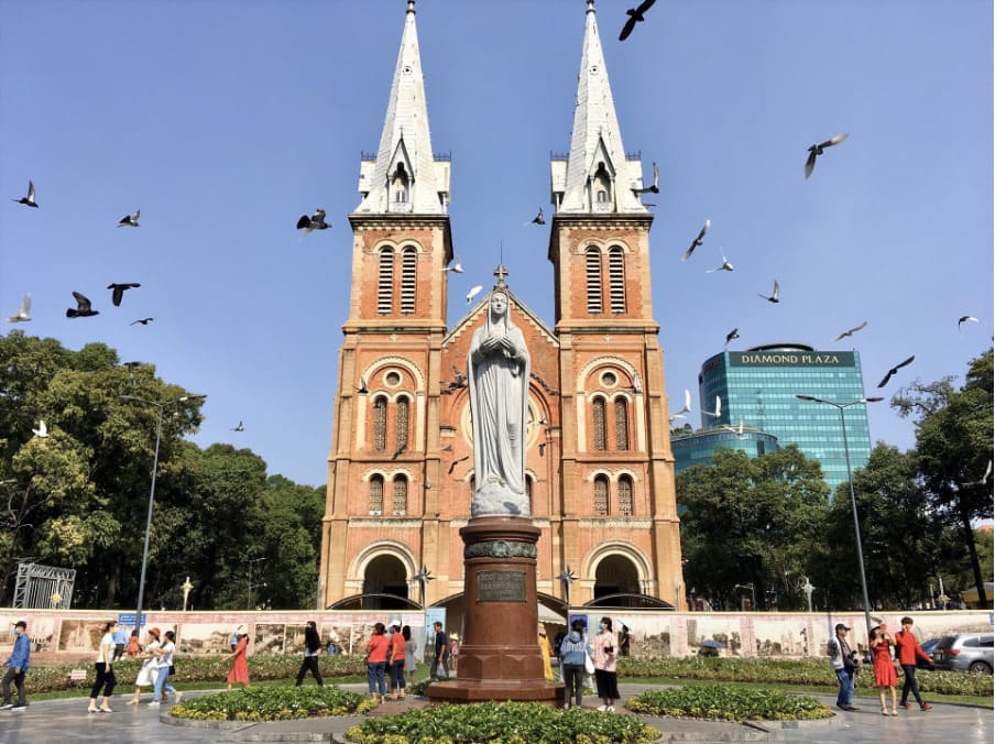 The picture of Notre Dame Cathedral, Ho Chi Minh city
