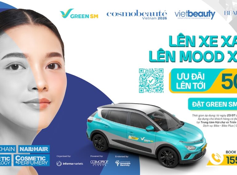 Triển lãm làm đẹp Vietbeauty & Cosmobeauté Vietnam, BeautyCare Plus Hợp Tác Cùng Green SM Mang Đến Ưu Đãi Di Chuyển Lên Tới 50.000 VNĐ