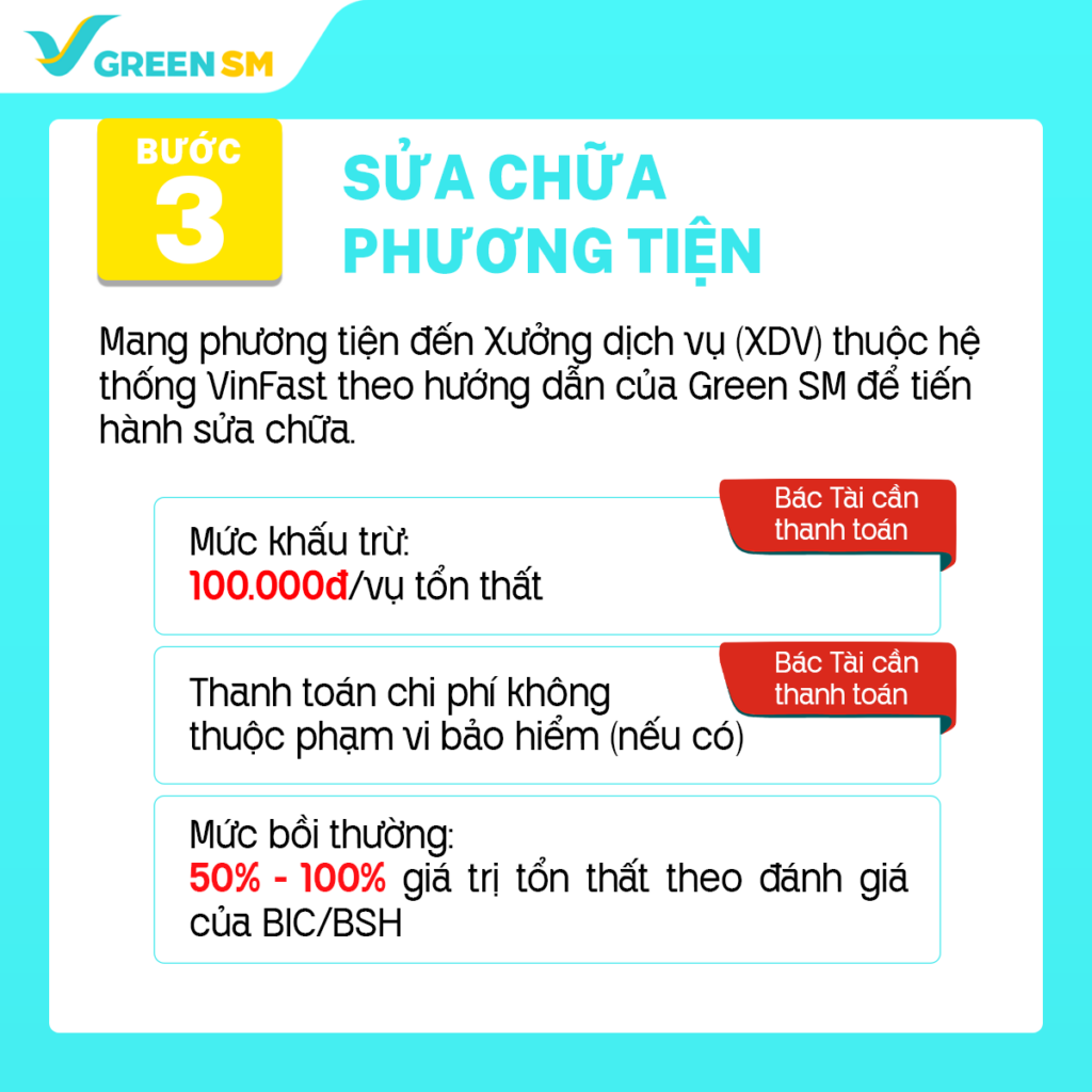 BƯỚC 3: SỬA CHỮA PHƯƠNG TIỆN