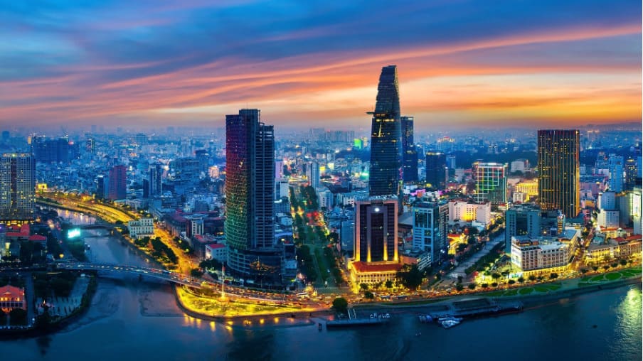 Sunset at Ho Chi Minh city 