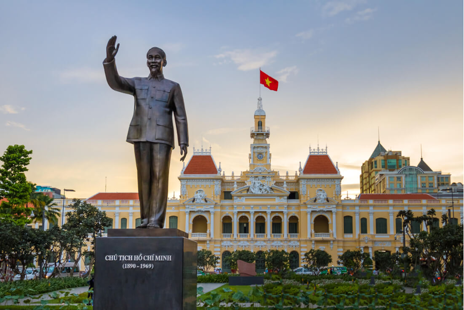 President Ho Chi Minh’s Statue at Nguyen Hue Walking Street.