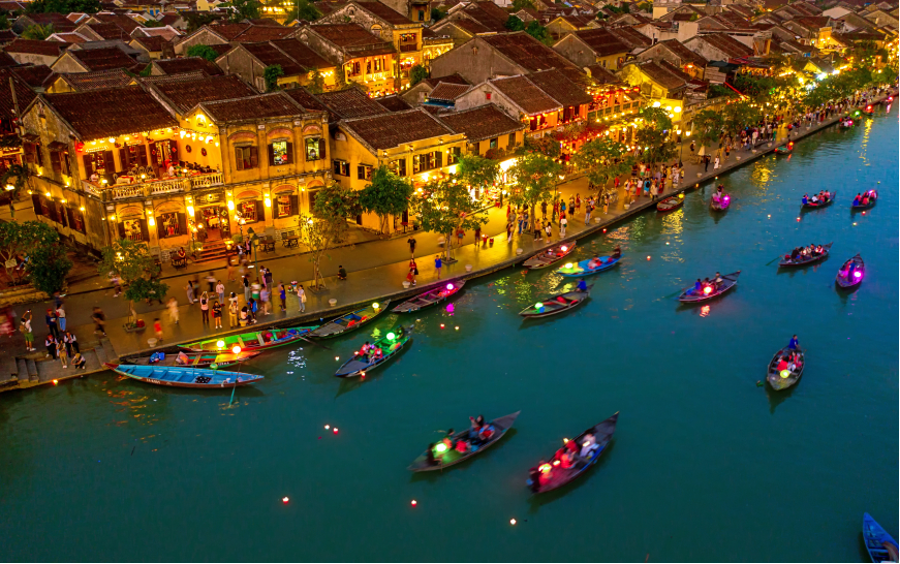 Thu Bon River in Hoi An. 