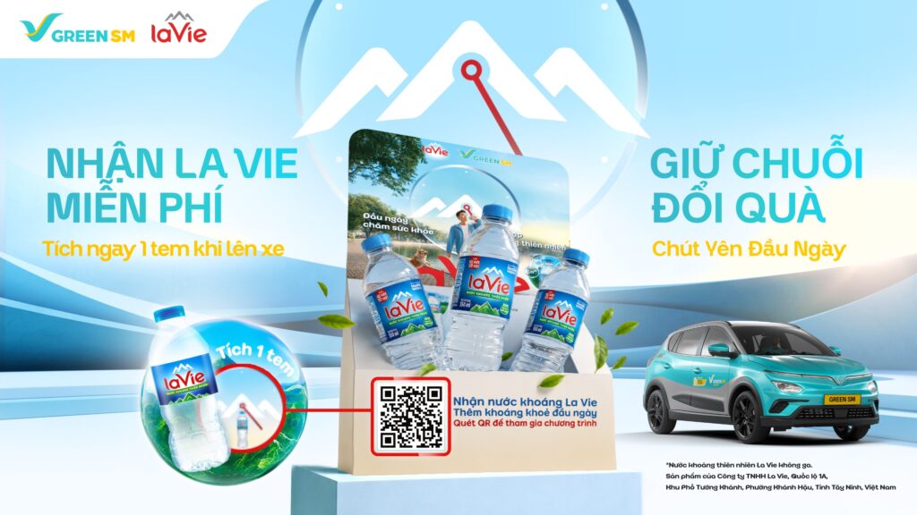 Green SM đồng hành cùng La Vie: Chọn Di Chuyển "Xanh", Nạp "Khoáng Khỏe" Đón Chút Yên Đầu Ngày