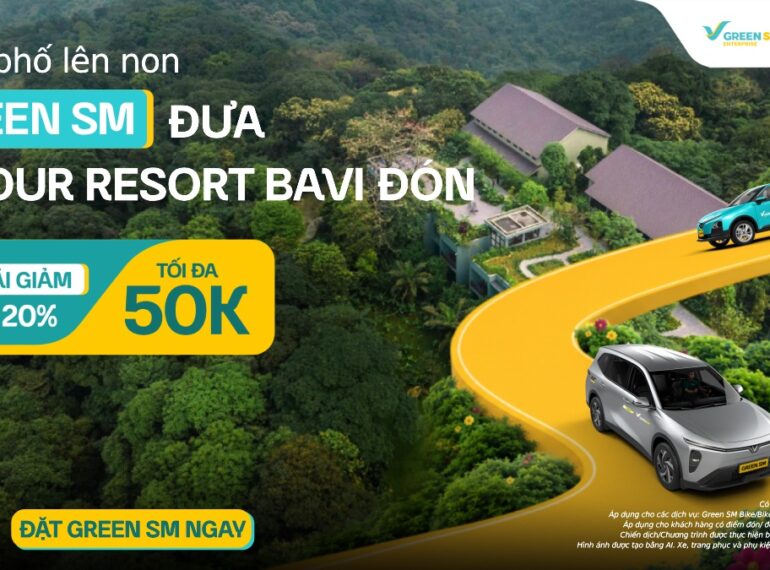 Trốn phố lên non - Green SM đưa, Amour Resort Bavi đón