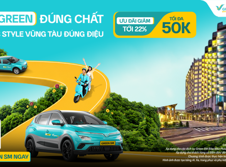 Green SM hợp tác cùng ibis Styles Vũng Tàu – Ưu đãi di chuyển lên đến 22%