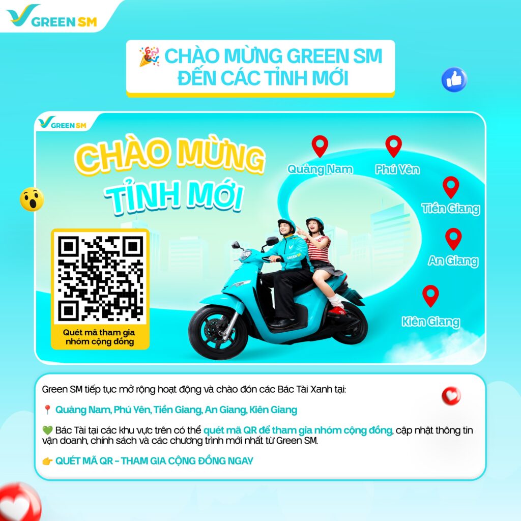 Green SM chào đón các tỉnh mới