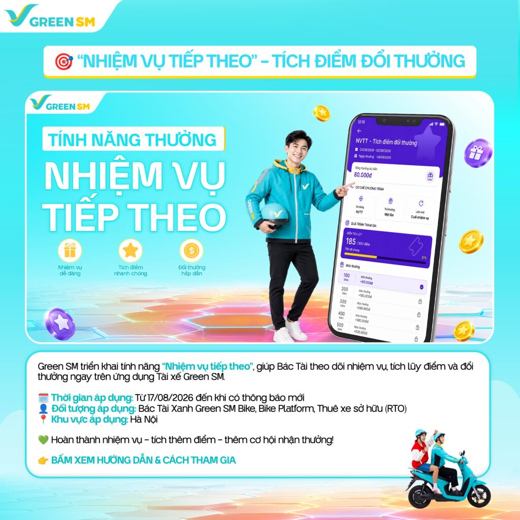 Nhiệm vụ tiếp theo – tích điểm đổi thưởng