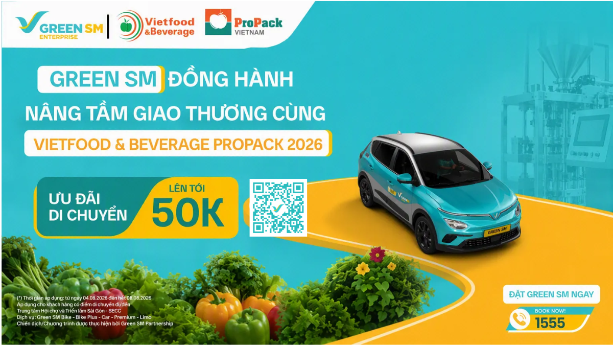 Green SM đồng hành kết nối Vietfood & Beverage ProPack 2026