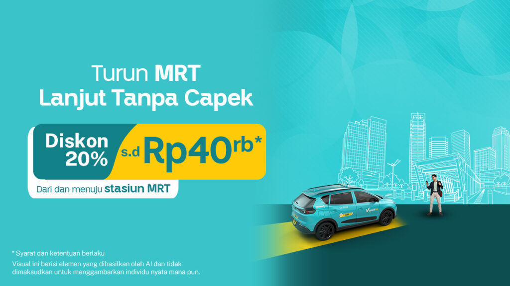 Diskon 20% Dari dan Menuju Stasiun MRT