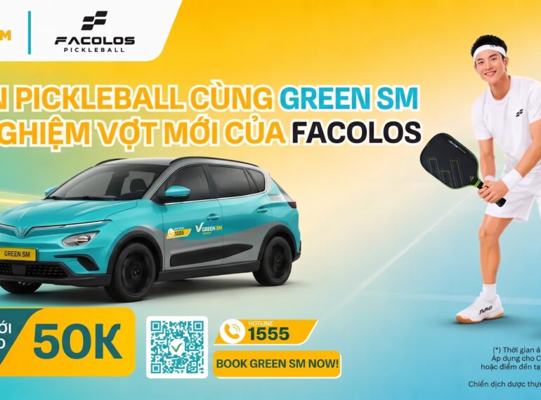 Green SM x Facolos - Di chuyển xanh, chinh phục mọi trận đấu.