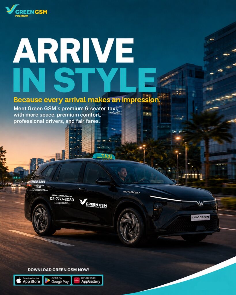 Green GSM launches its premium electric taxi service in the Philippines.