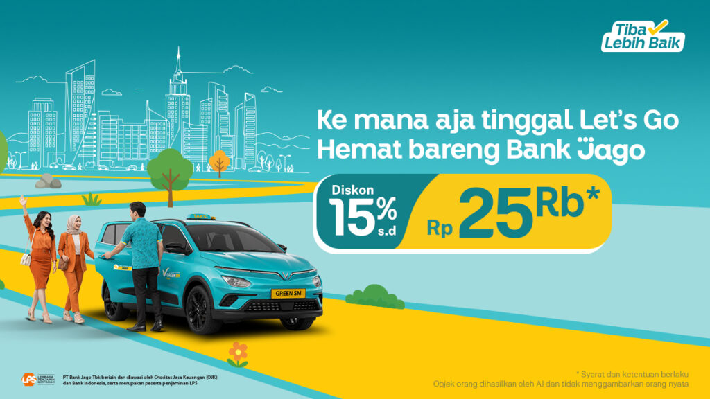 Let’s Go, Hemat 15% bareng Bank Jago