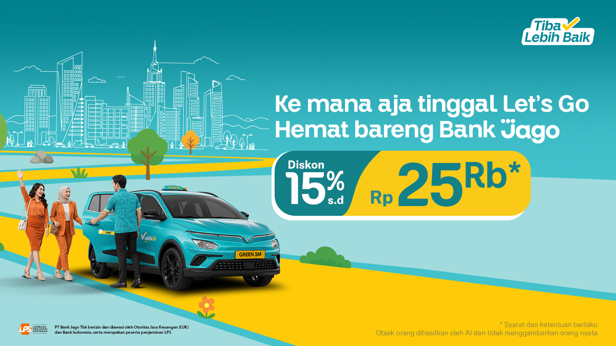 Let’s Go, Hemat 15% bareng Bank Jago