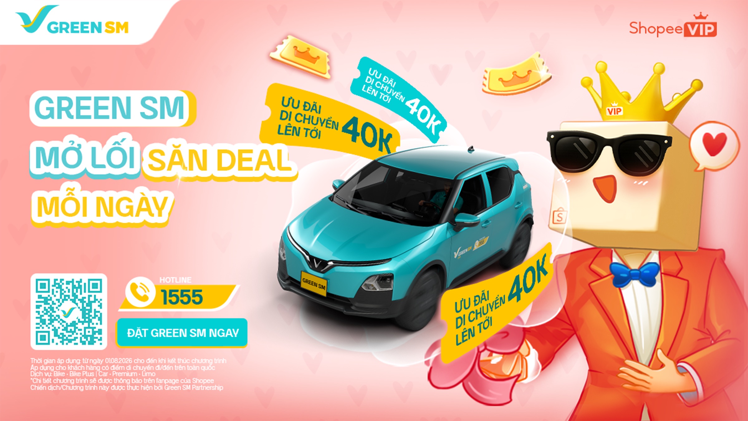 Shopee VIP x Green SM, săn deal tiện lợi mỗi ngày