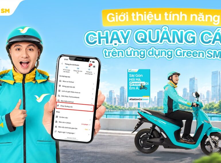 Giới thiệu tính năng “Chạy quảng cáo” trên ứng dụng Tài Xế Green SM
