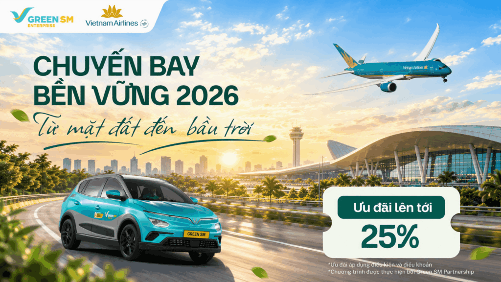 Vietnam Airlines × Green SM: Hành trình xanh toàn diện từ mặt đất đến bầu trời