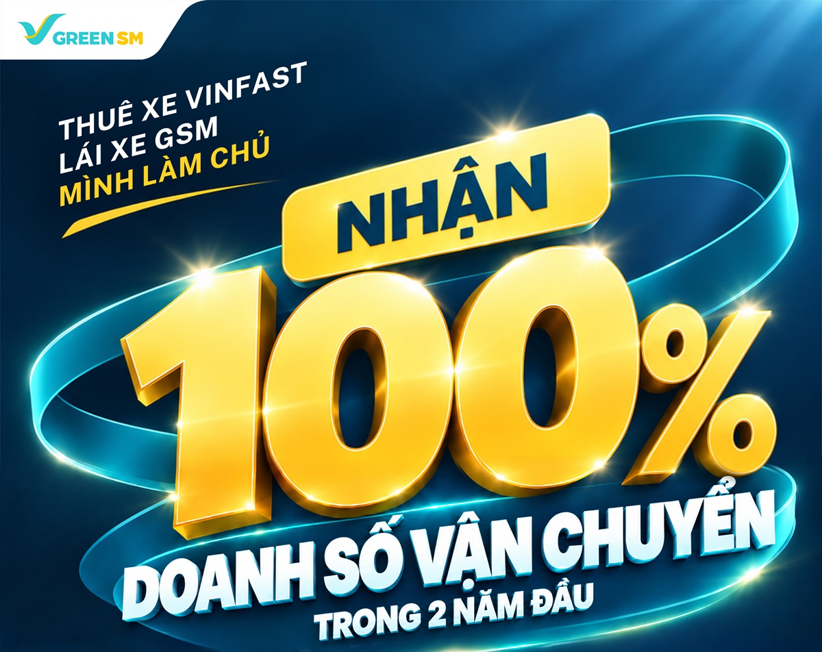 Thuê xe điện chạy Green SM: Hưởng tới 100% doanh số vận chuyển trong hai năm đầu