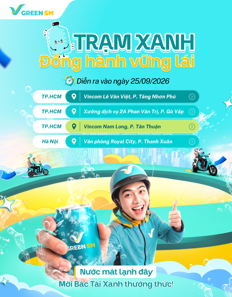 TRẠM XANH - ĐỒNG HÀNH VỮNG LÁI: “Nước mát lạnh đây - Mời Bác Tài Xanh thưởng thức!”
