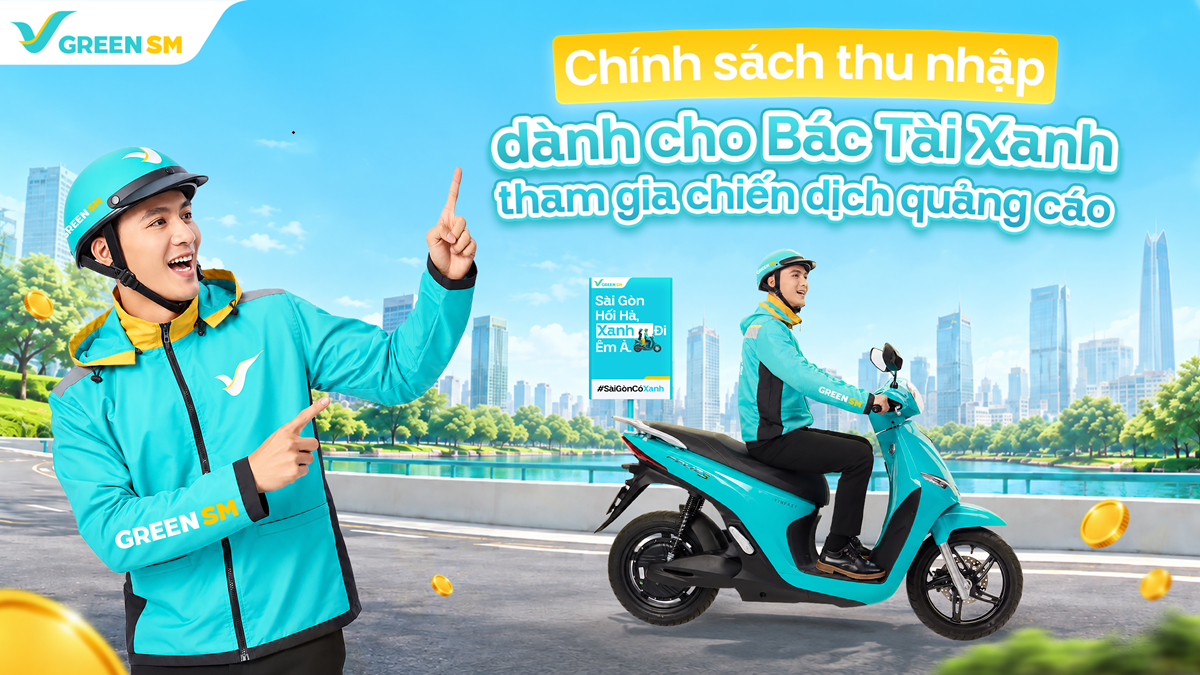 Chính sách thu nhập dành cho Bác Tài Xanh tham gia chiến dịch quảng cáo