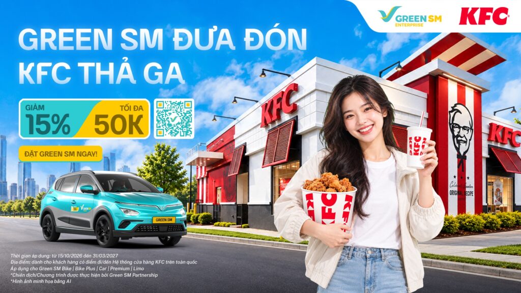 Green SM đưa lối, KFC giòn ngon gọi mời!