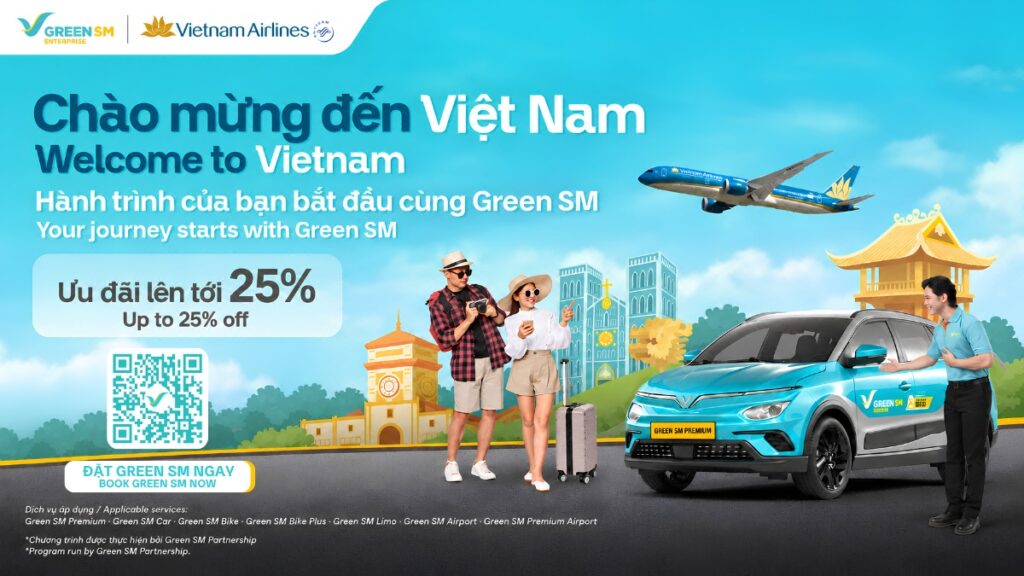 Bay êm ái, đưa đón thảnh thơi cùng Vietnam Airlines và Green SM