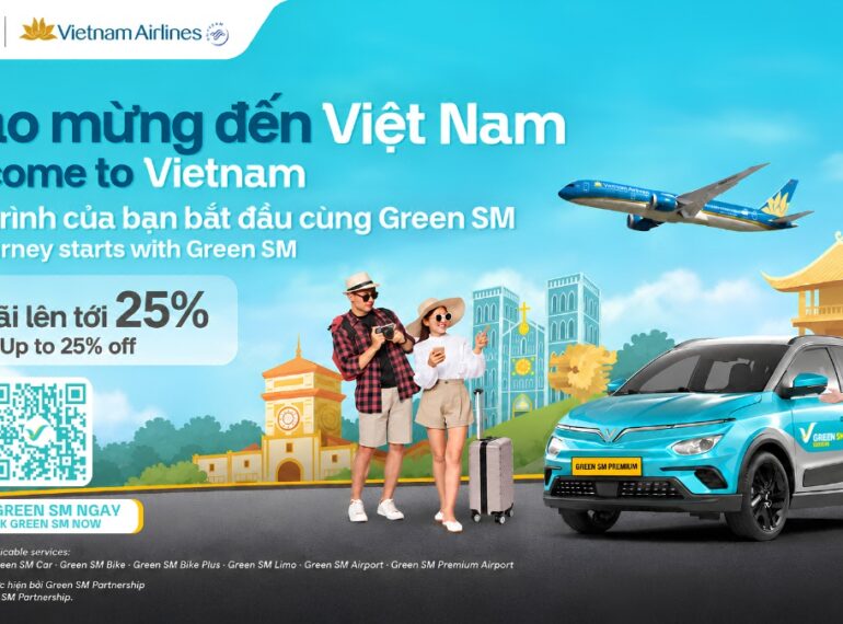 Bay êm ái, đưa đón thảnh thơi cùng Vietnam Airlines và Green SM