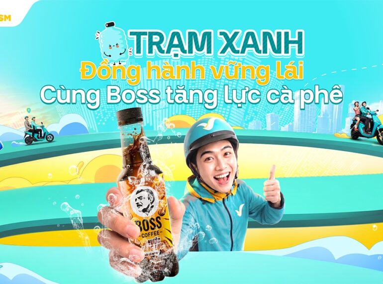 Trạm Xanh x BOSS Tăng Lực Cà Phê - Tặng Nước Miễn Phí Cho Bác Tài